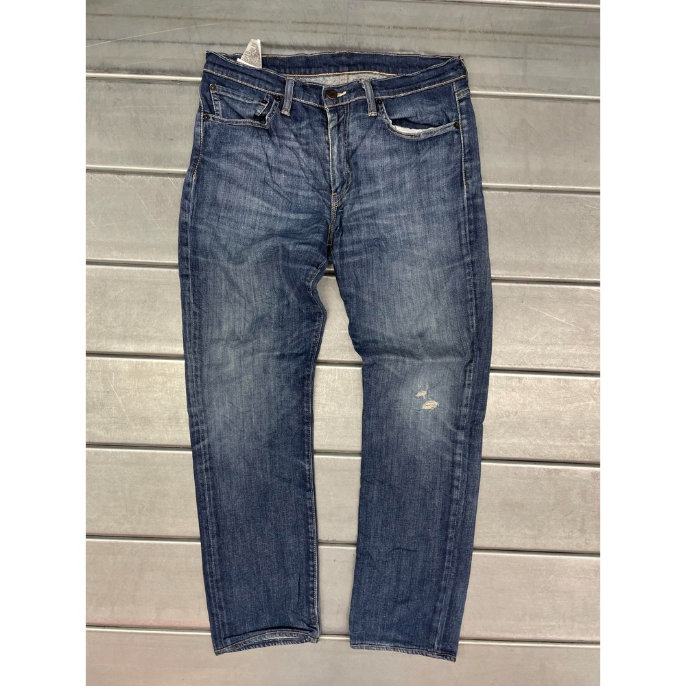Levis 511 Jeans Mens 33x30 Blue Medium Wash Denim Straight Leg Distressed